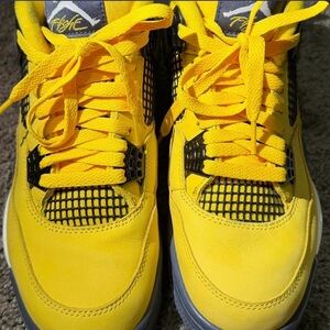 Jordan Yellow and Black Retro Basketball Sneakers